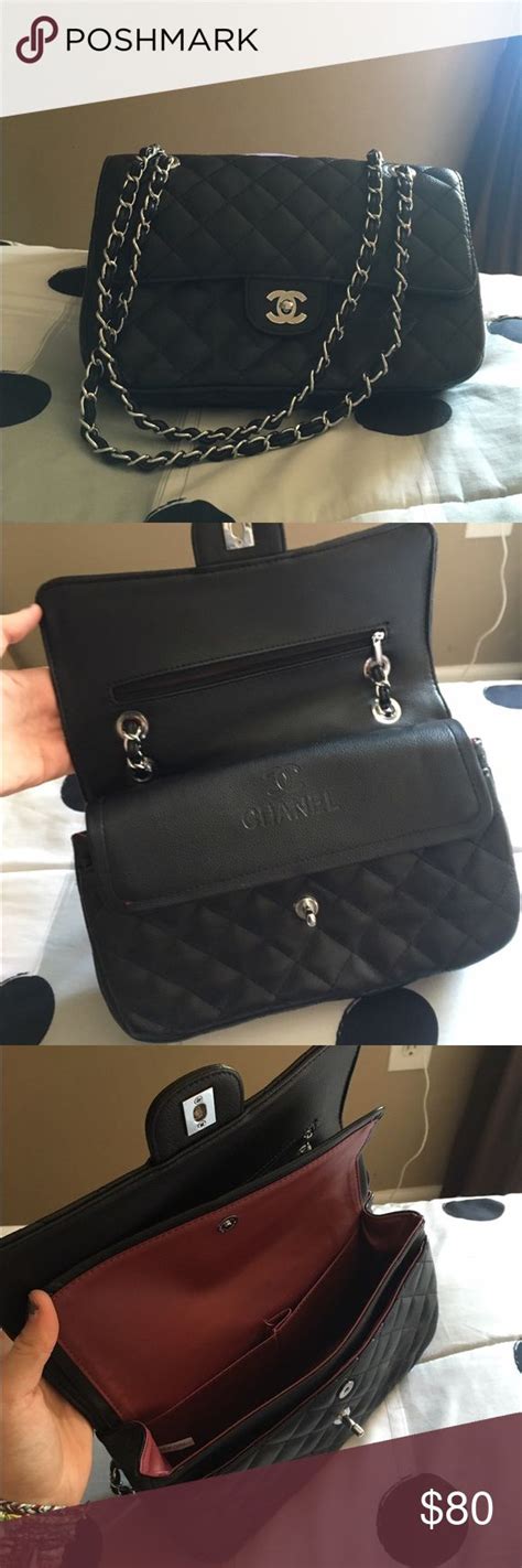 black chanel purse knockoff|Chanel knockoff purses for sale.